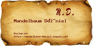 Mandelbaum Dániel névjegykártya