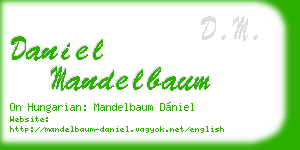 daniel mandelbaum business card