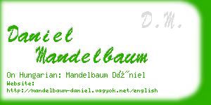 daniel mandelbaum business card